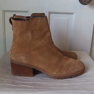 Sorel Brown Suede Ankle Booties